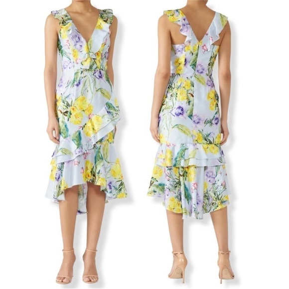 Vone Aini Floral Midi Dress size 2 - Picture 1 of 8